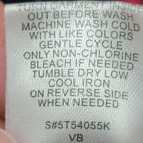 Cloud Chaser Sweatshirt Asymmetrical Plaid Hem Woven Maroon Long Sleeve Size M - Picture 8 of 8